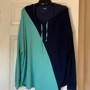 Two color hoodie